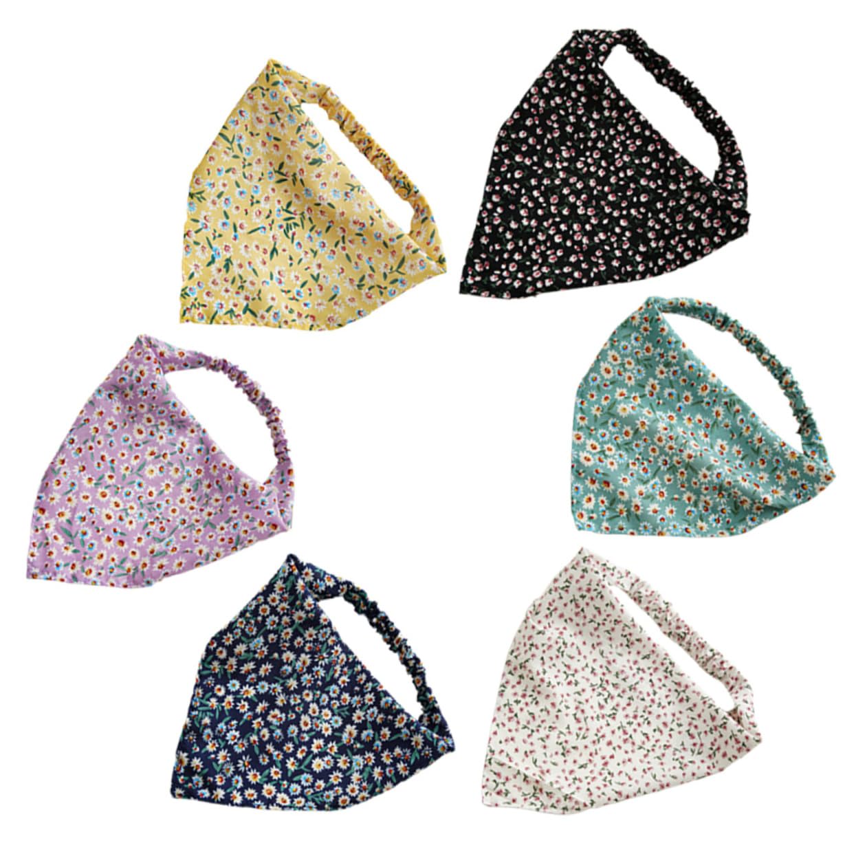 MAGICLULU 4 Sets Elegantes Turban-stirnband Mit Blumenmuster Für Damen Haarbandana Für Teenager Und Erwachsene 6 Stück X 4