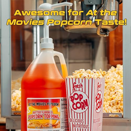 Miniatura 2 de Topping de palomitas de maíz con sabor a mantequilla (galón con bomba)