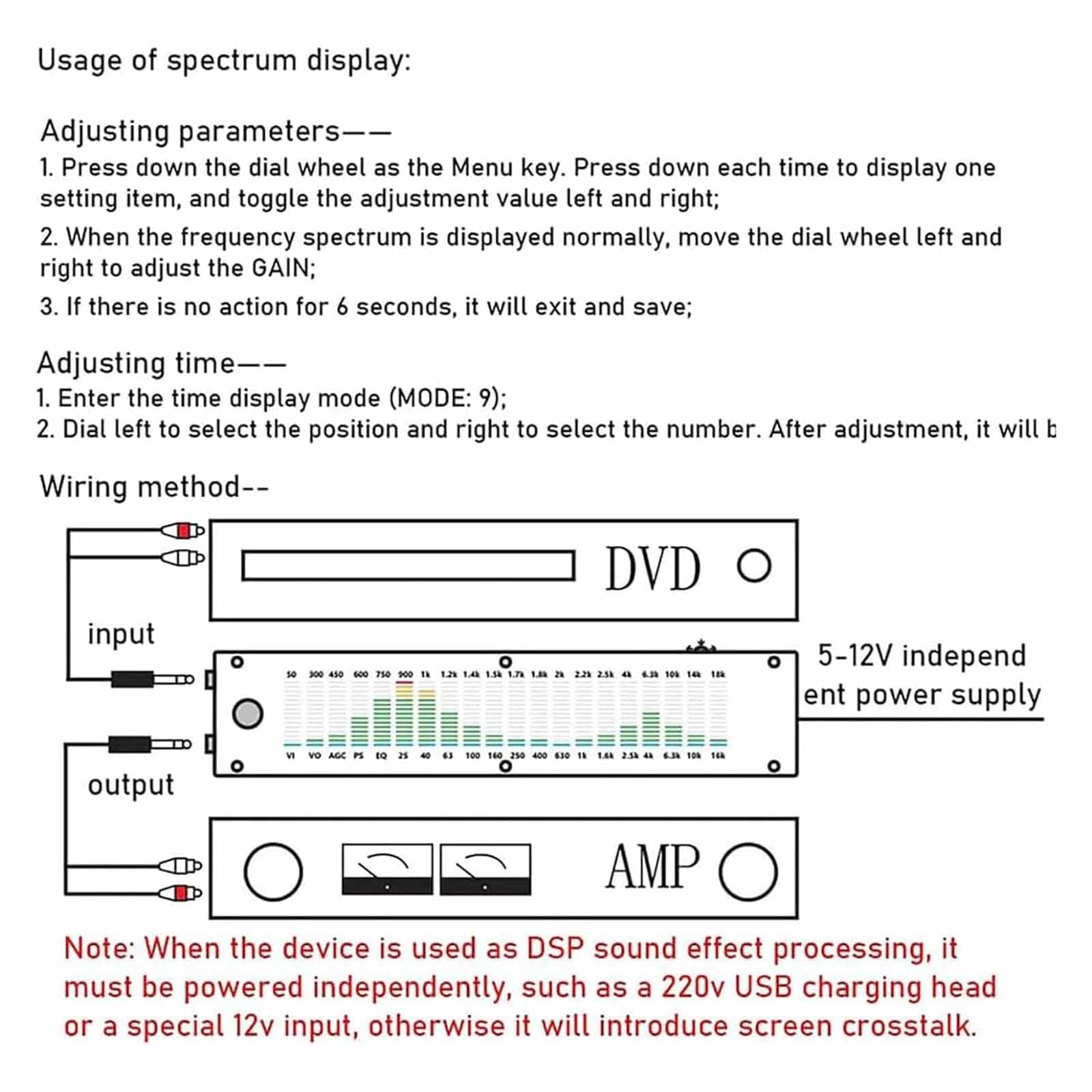 MObyat Analizador Espectro Audio Música LED, Visualizador Música RGB VU Metro 20 Segmentos/15 Niveles, Soporte Ajuste EQ, Pantalla Nivel Frecuencia Tiempo Real, para Entusiastas Audio Coche Studio