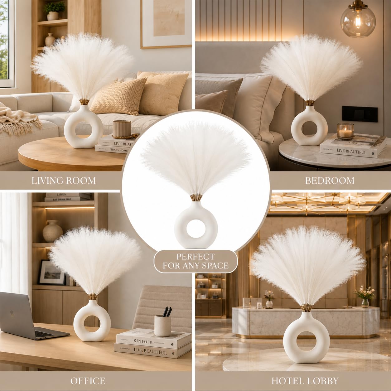 Pampas Grass Set - Realistic Boho Flowers -5