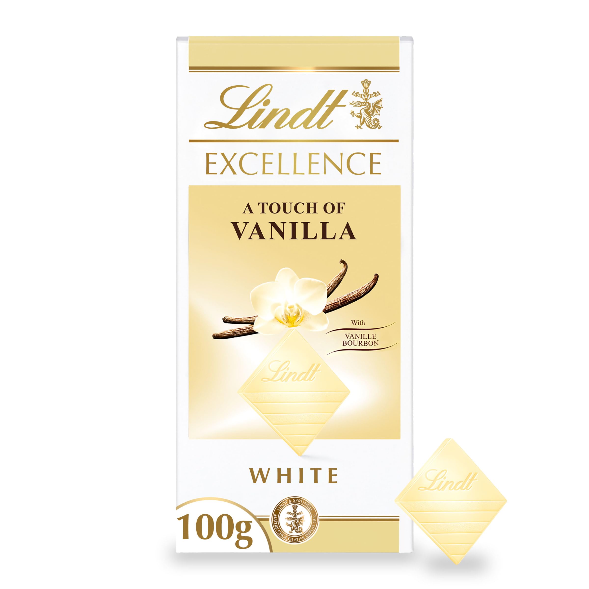 Lindt EXCELLENCE White Chocolate Bar with a Touch of Madagascan Vanilla - 100 g ​