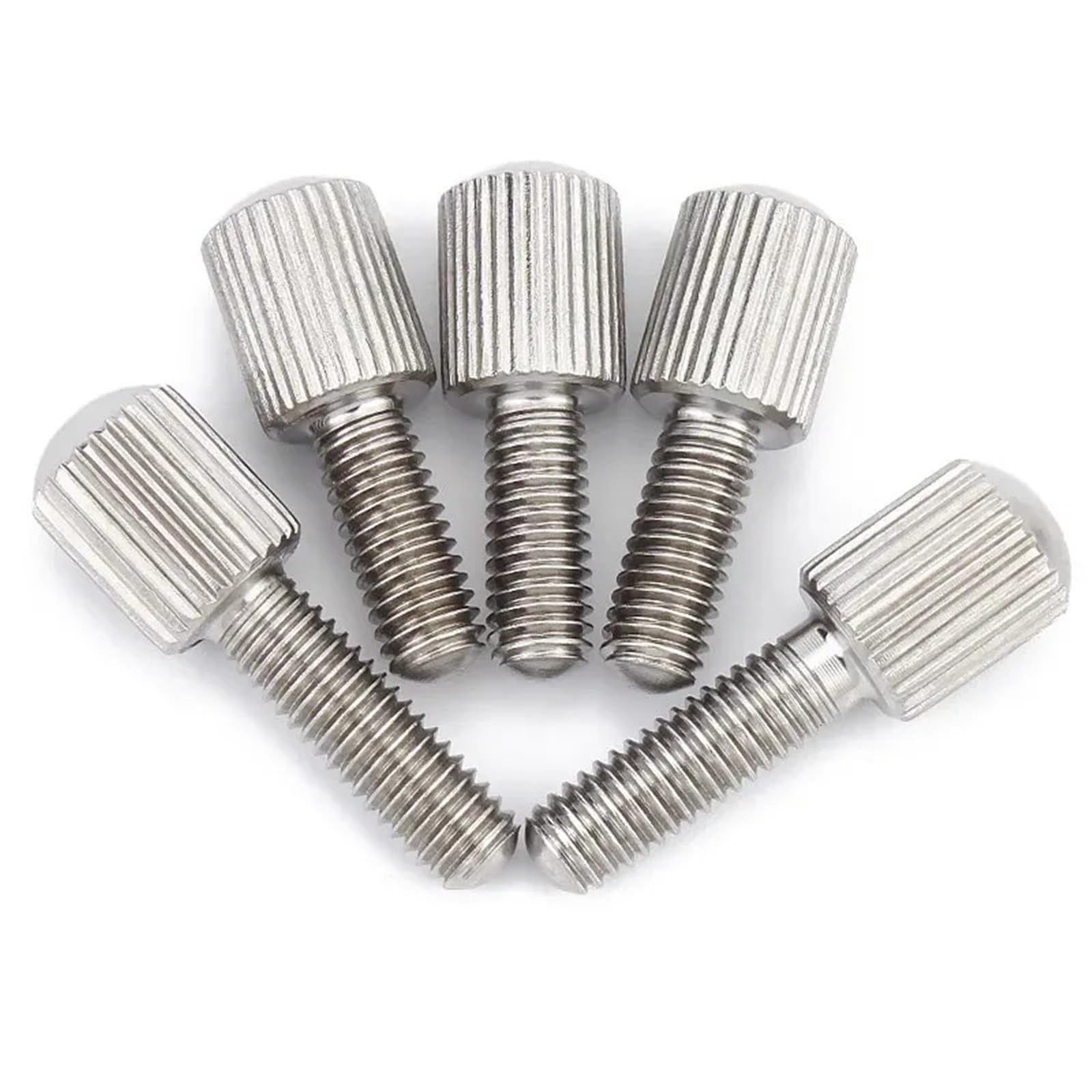 PULaif Knurled Thumb Screws, 304 Stainless Steel Knurled Thumb Screws Bolts Multiple Sizes(M6x20 2pcs)