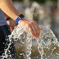 Vista 218 de Correa deportiva de silicona suave compatible con cierre clásico compatible con correas de Apple Watch de 49, 45, 44, 42, 41, 40 y 38 mm para iWatch