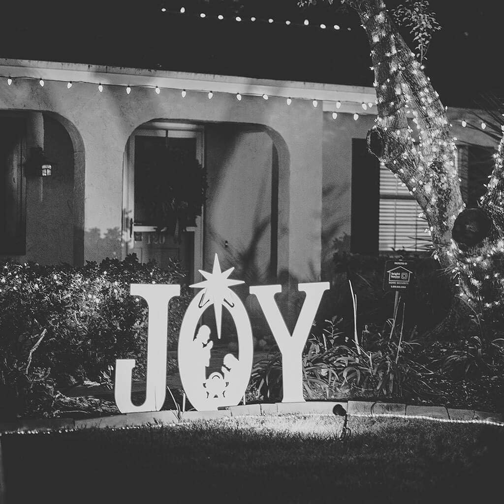 Teak Isle Christmas Joy Nativity Yard Sign