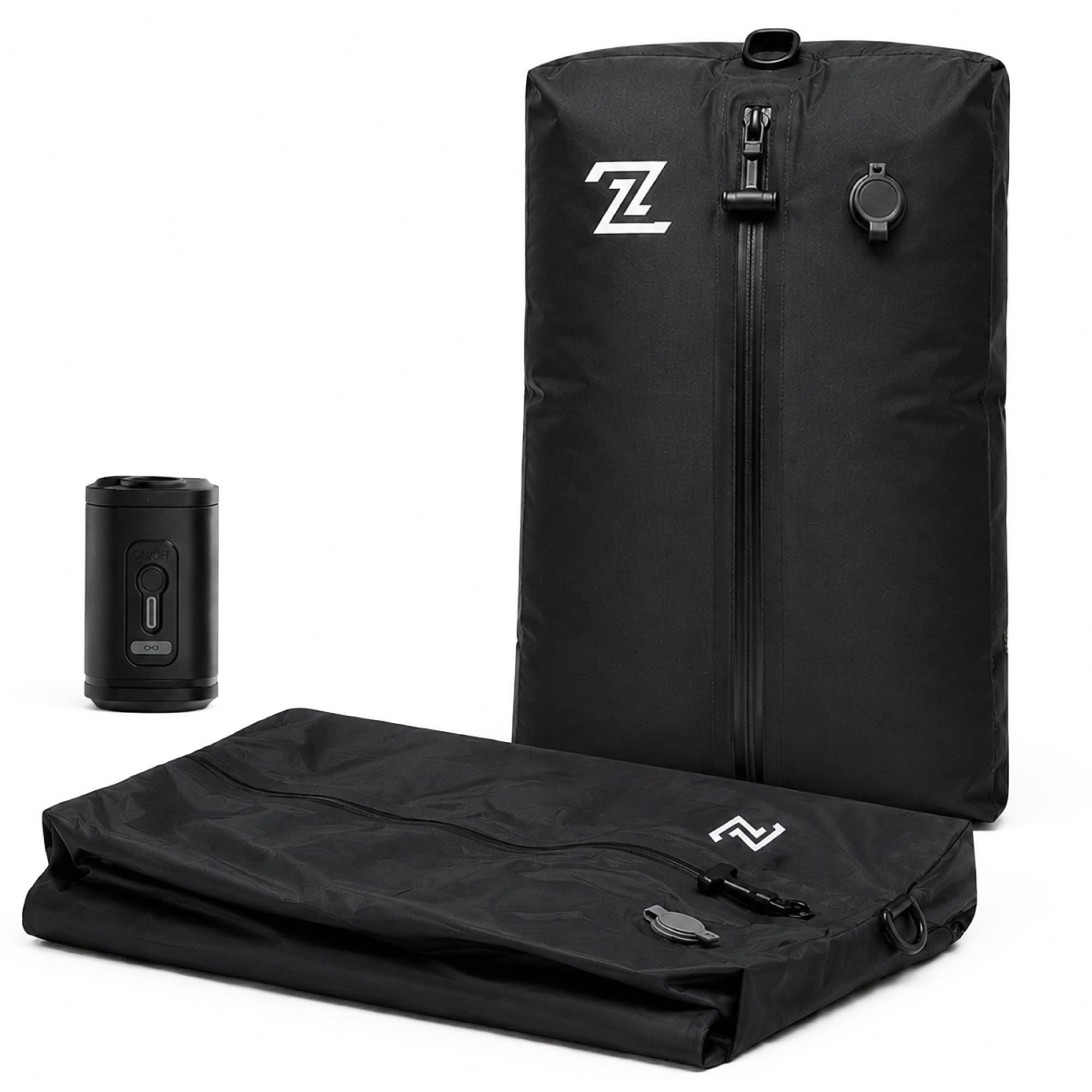 Photo 1 of 2PackBag Travel Vacuum Compression Bag Set with Cordless Electric Pump - 2 Heavy Duty Ripstop Nylon Space Saver Bags - USB Rechargeable Mini Vacuum Sealer for Carry-on Luggage & Packing