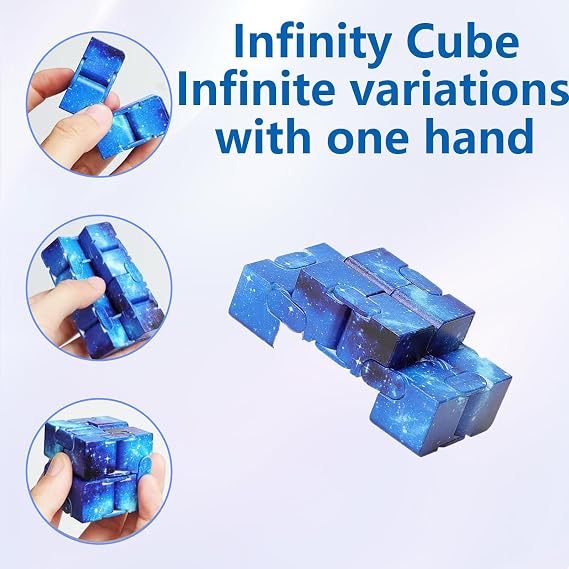 Fidget Toy 3pcs, Infinity Cube, Fidget Cube, Cube Fidget Toy, Toys Stress Anxiety Relief For Adults Kids Add Adhd Good Gift Killing Time And Fun Magic, Autism, Adults & Kids