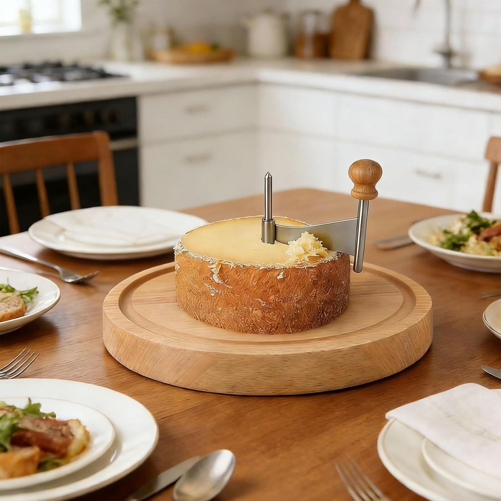 Rueda rizadora de queso, afeitadora de grosor ajustable con hoja de acero inoxidable para uso doméstico y restaurante, ideal para amantes del queso y gourmets