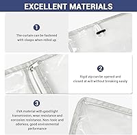 Vista 4 de LOSCHEN Cubierta de viento de lluvia para jardín al aire libre, camping, picnic, carriola, impermeable, accesorios de carrito plegable, material EVA