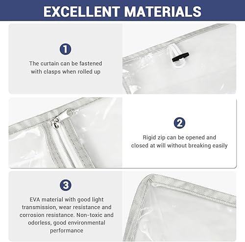 Miniatura 4 de LOSCHEN Cubierta de viento de lluvia para jardín al aire libre, camping, picnic, carriola, impermeable, accesorios de carrito plegable, material EVA