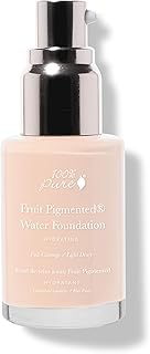 100% PURE Water Foundation Full Coverage Hydrating Makeup, Light Dewy Finish, Moisturizing Concealer for Normal to Dry Ski...