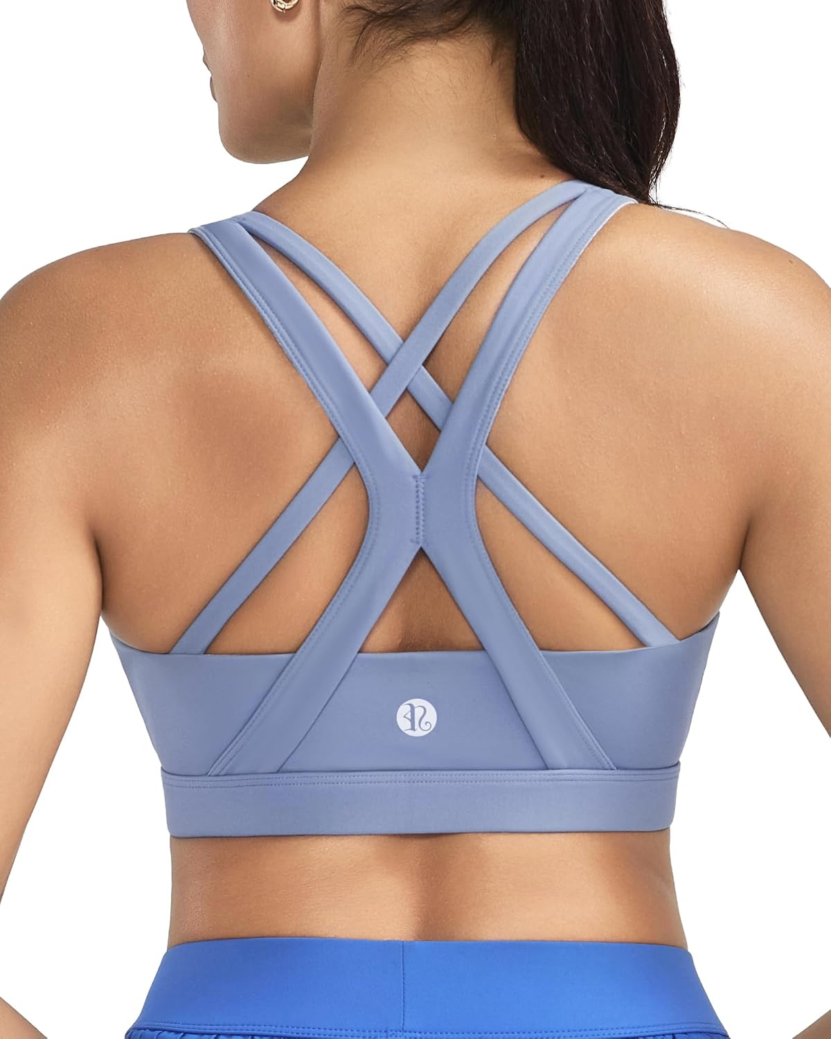 RUNNING GIRL Sports Bra for Women High Support, Criss-Cross Back Padded Strappy Sports Bras Yoga Bra with Removable Cups