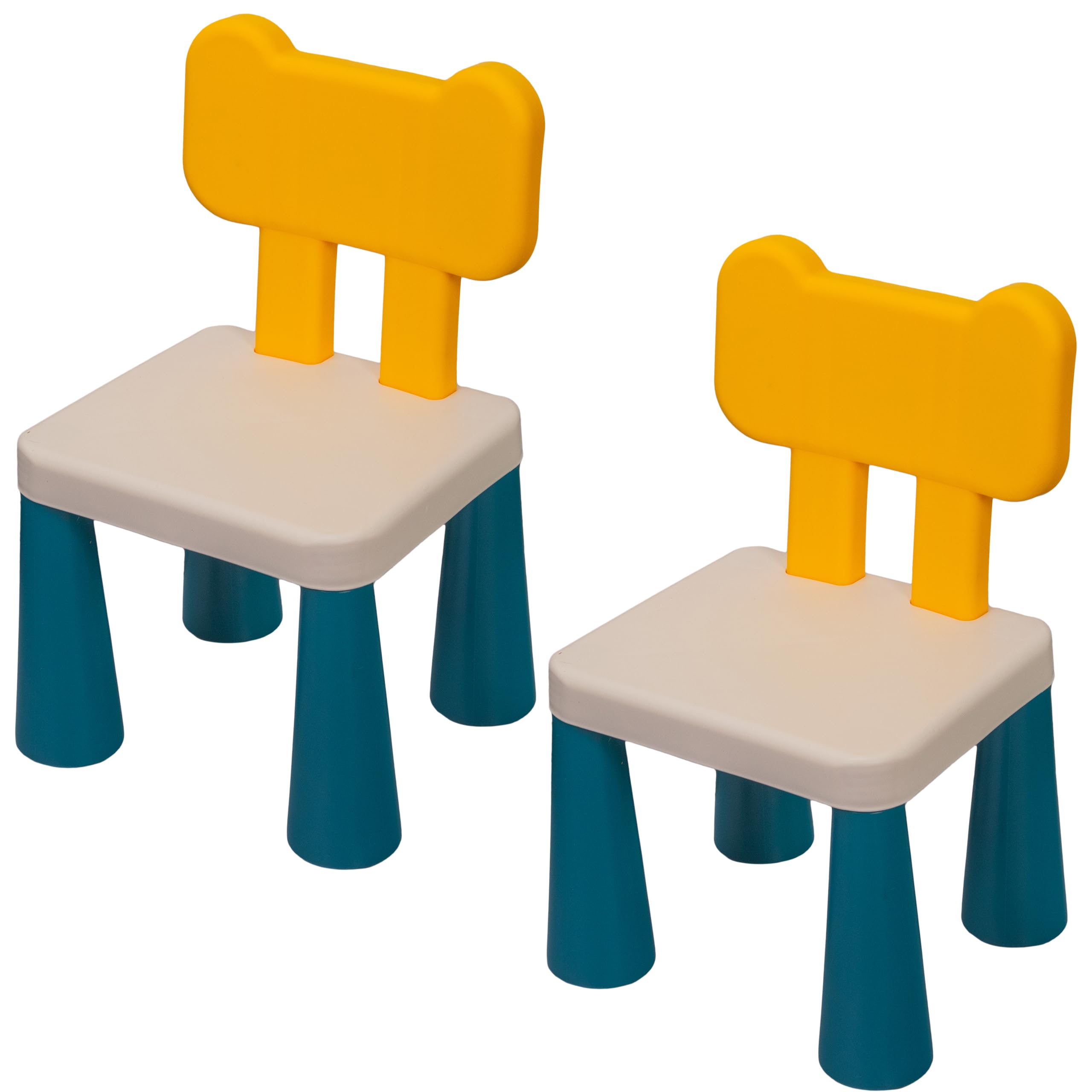 Ensemble Table Et Chaises Enfants COIL 2 En 1 - Table Double Face Avec Rangement Et 2 Chaises Multicolore