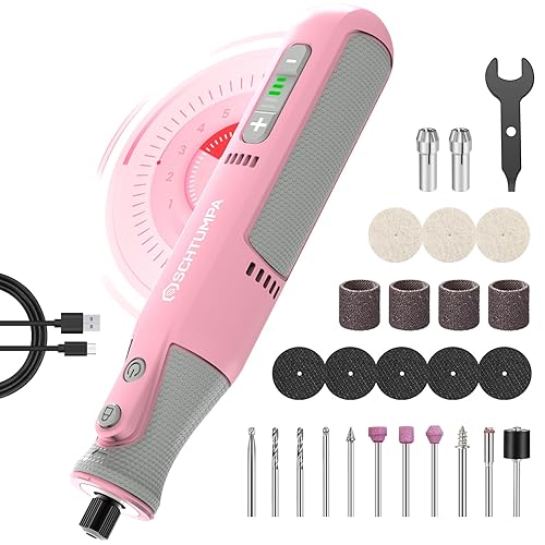 Rotary Tool Pink, 8V Cordless Rotary Tool with 2.0Ah Battery,