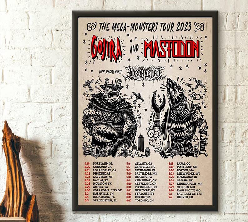 Gojira and Mastodon Tour 2023 Poster, Gojira and Mastodon Poster