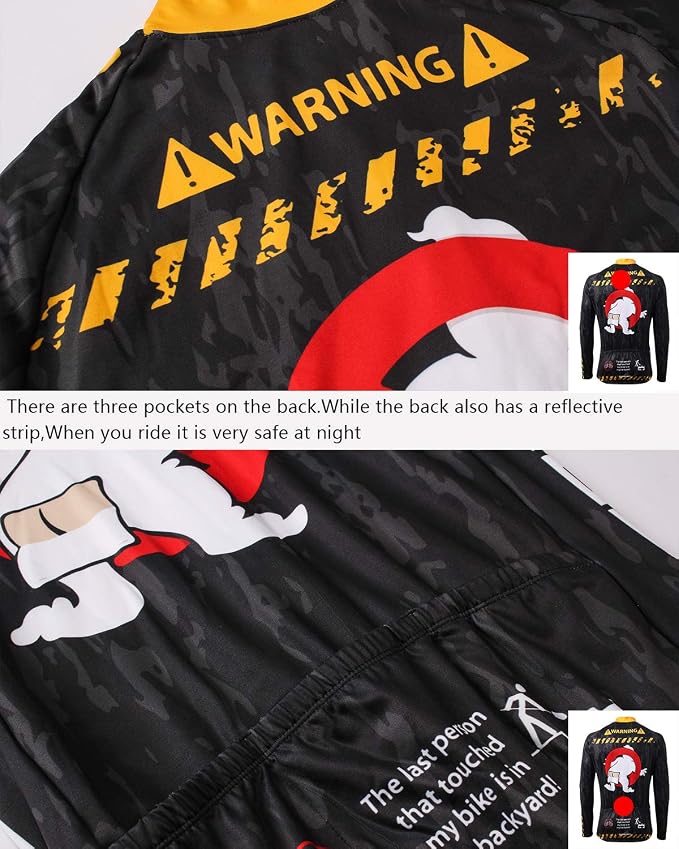 Chaqueta ciclismo hombre con 3 bolsillos traseros y reflectiva miniatura 6