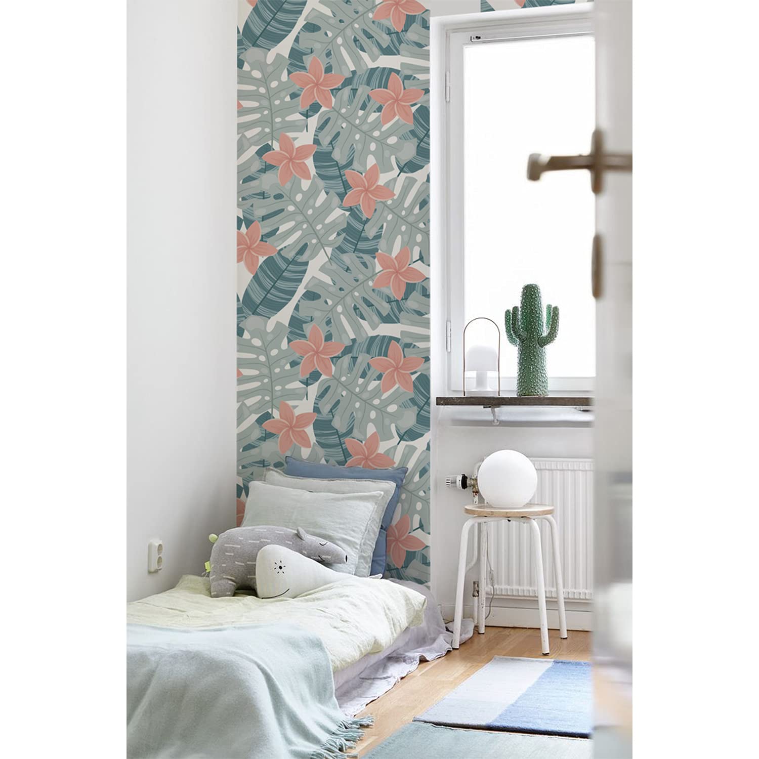 Papier peint tropical meuble chambre déco murale Latex Muralo 152x104cm