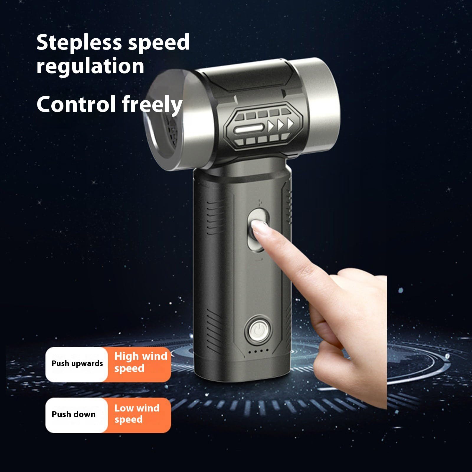 Soffiatore senza fili a doppia funzione con tecnologia di aspirazione del vuoto 40000 pa, 1300000 RPM di aspirazione a secco