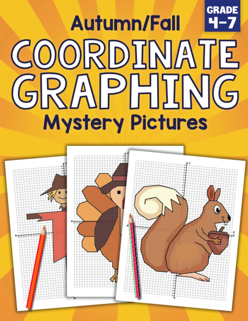Coordinate Graphing Fall Mystery Pictures Fun Math Puzzles and Coloring Pages