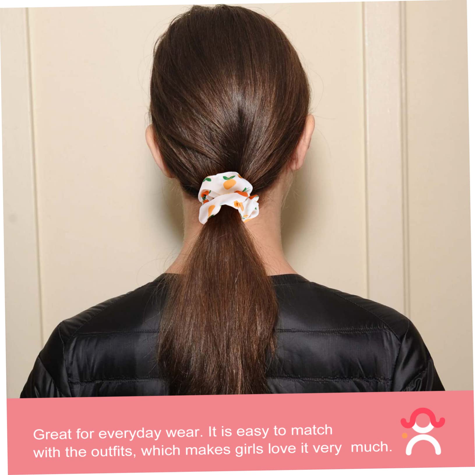 48 Piezas Anillo De Pelo De Salchicha De Frutas Accesorios Para El Cabello De Fresa Bandas Elásticas Para El Cabello Scrunchy Pelo De Gasa Accesorios Para El Cabello Infantil Tela FRCOLOR