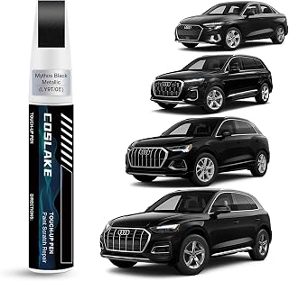 Car Touch Up Paint(Mythos Black Metallic(LY9T/0E)) for Audi, Car Paint Scratch Repair Kit, Quick & Easy Solution to Repair, 2 in 1 Scratch Remover Pen with Color-Matched