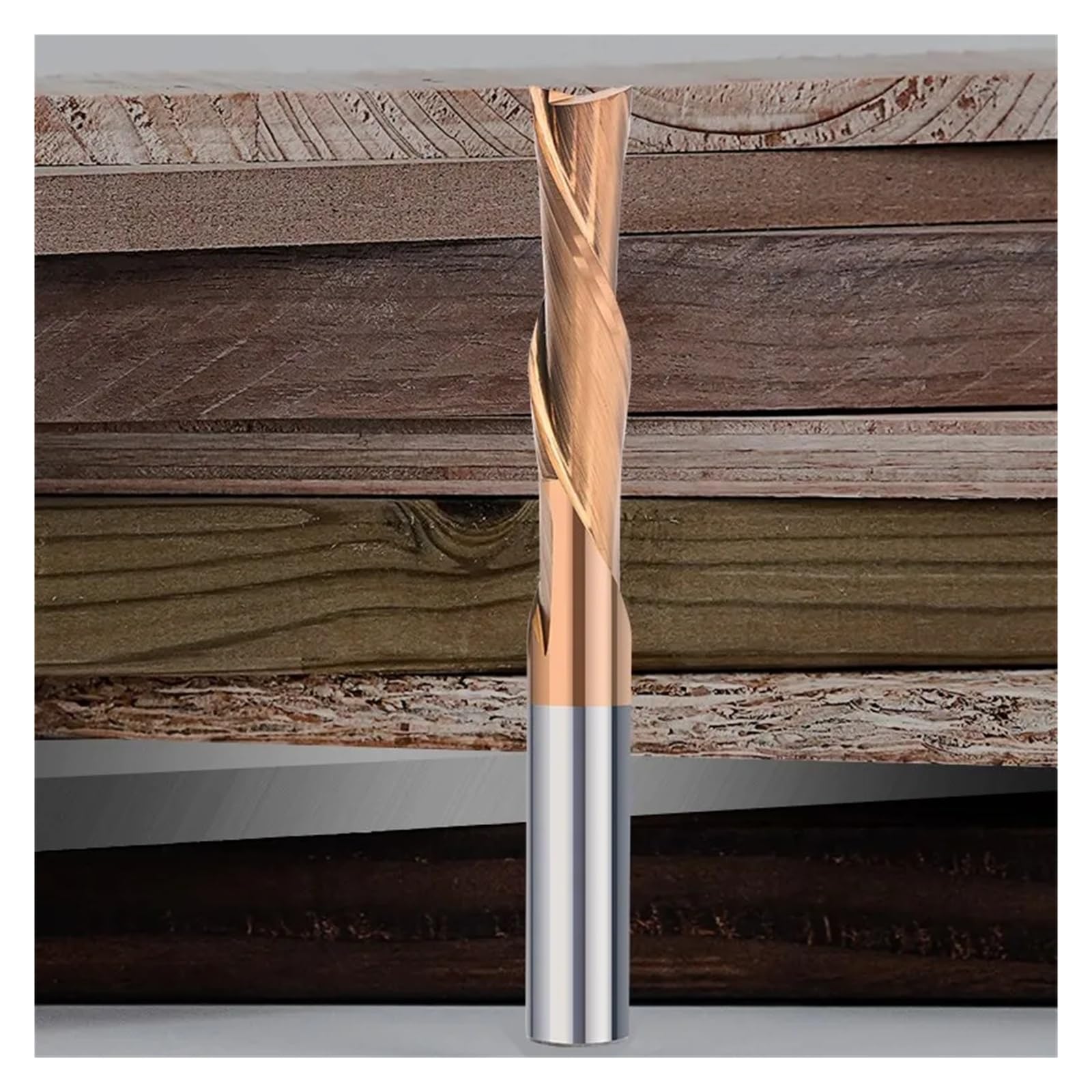 Frez 2-ostrzowy Lewy spiralny frez dolny Frez spiralny z węglika spiekanego do cięcia aluminiowego frezu CNC | Trzpień 3,175–12 mm(8x8x45x95L)