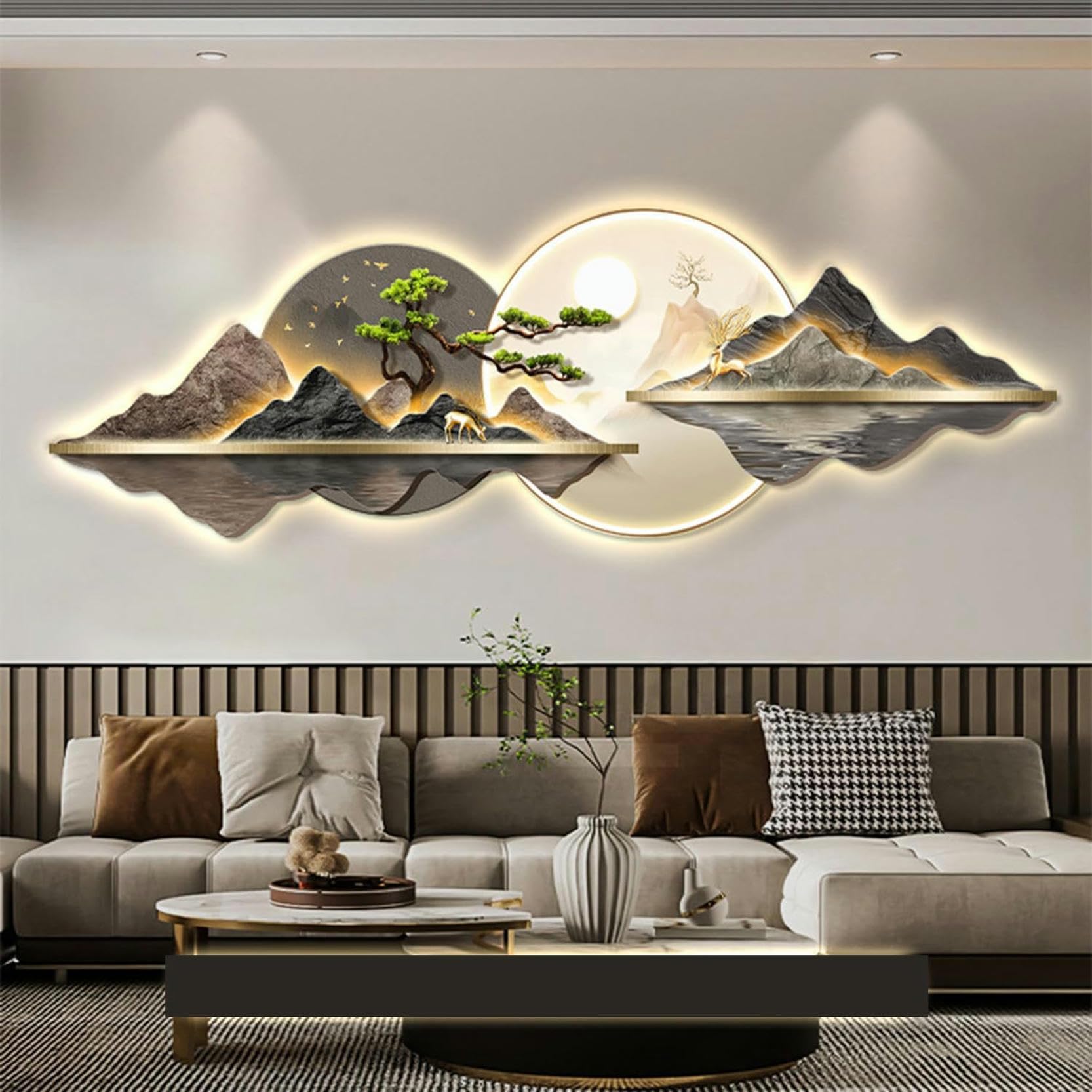 Tableau lumineux moderne LED pour habiller l'entrée ou le salon avec style
