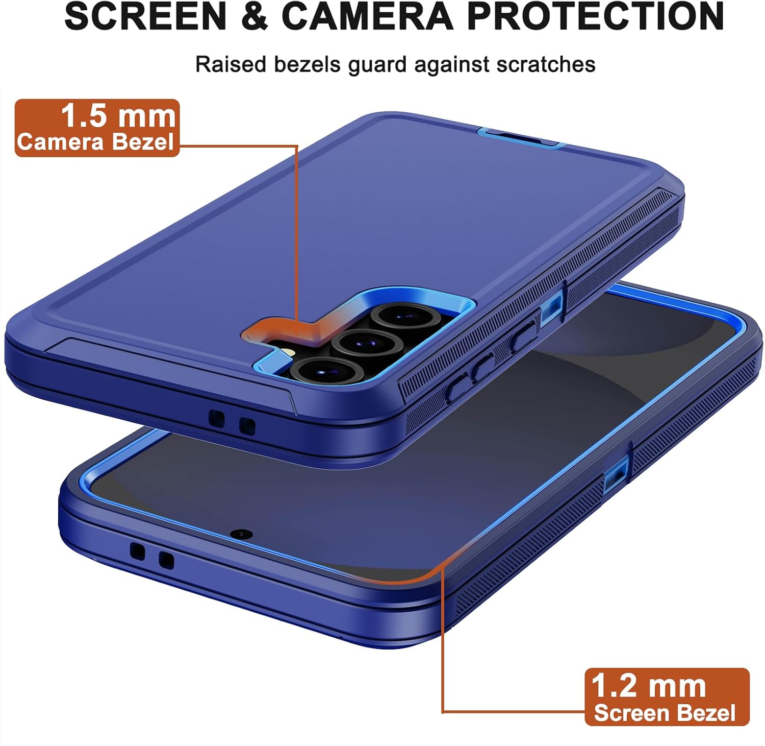 RubCase for Samsung Galaxy S24 FE Case with Belt Clip Holster, 2 x Screen Protector, Heavy Duty Military Grade Full Body Shockproof Rugged Protective Cover for Samsung Galaxy S24 FE Blue - Image 5