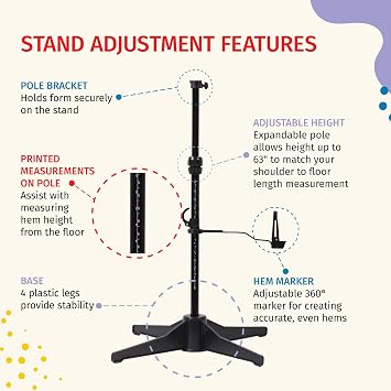 Dritz Sew You Adjustable Dress Form - Medium/Large Sizes US 12-18 - Female Clothing Mannequin for Sewing, Fitting, and Draping - Pinnable Sewing Mannequin with 12 Dials for Fitting + 360 Hem Guide