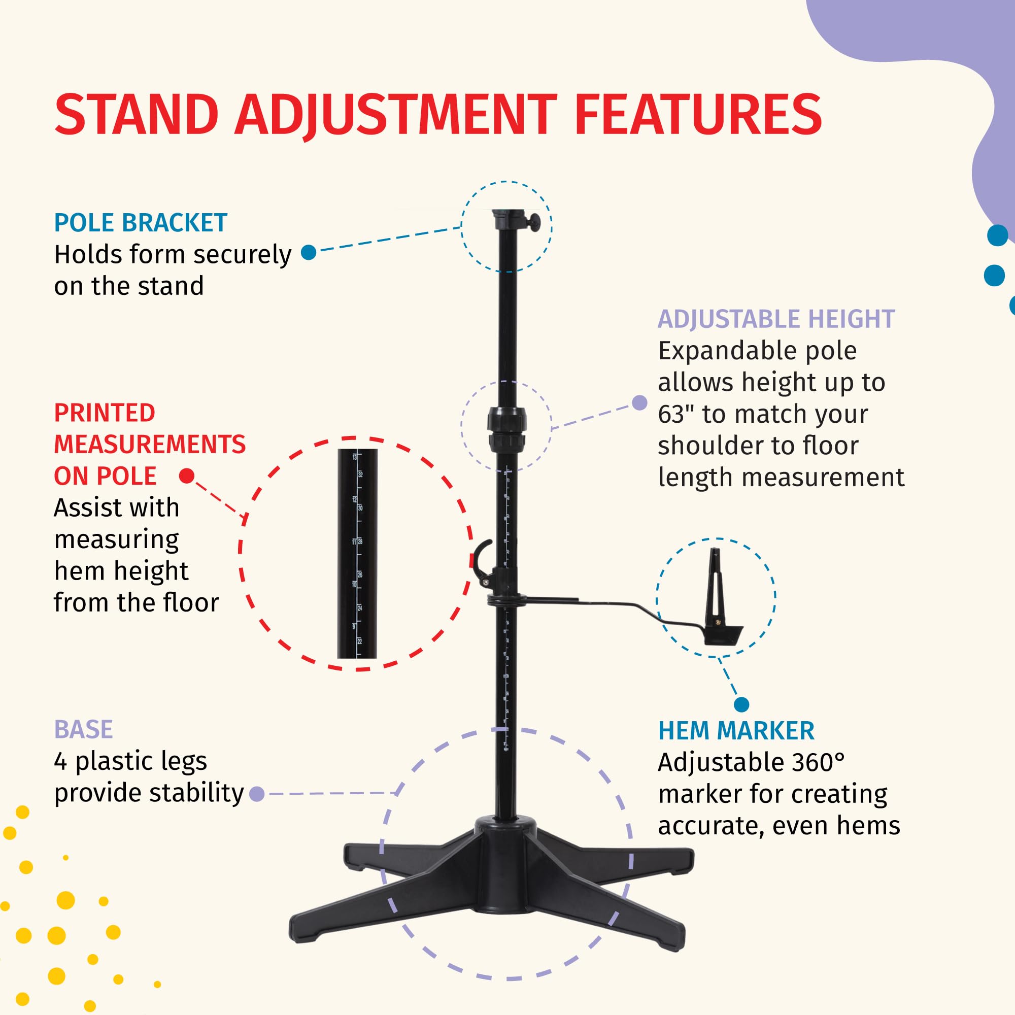 Dritz Sew You Adjustable Dress Form MediumLarge Sizes US 12-18 | Female Clothing Mannequin for Sewing Fitting and Draping product thumbnail 6