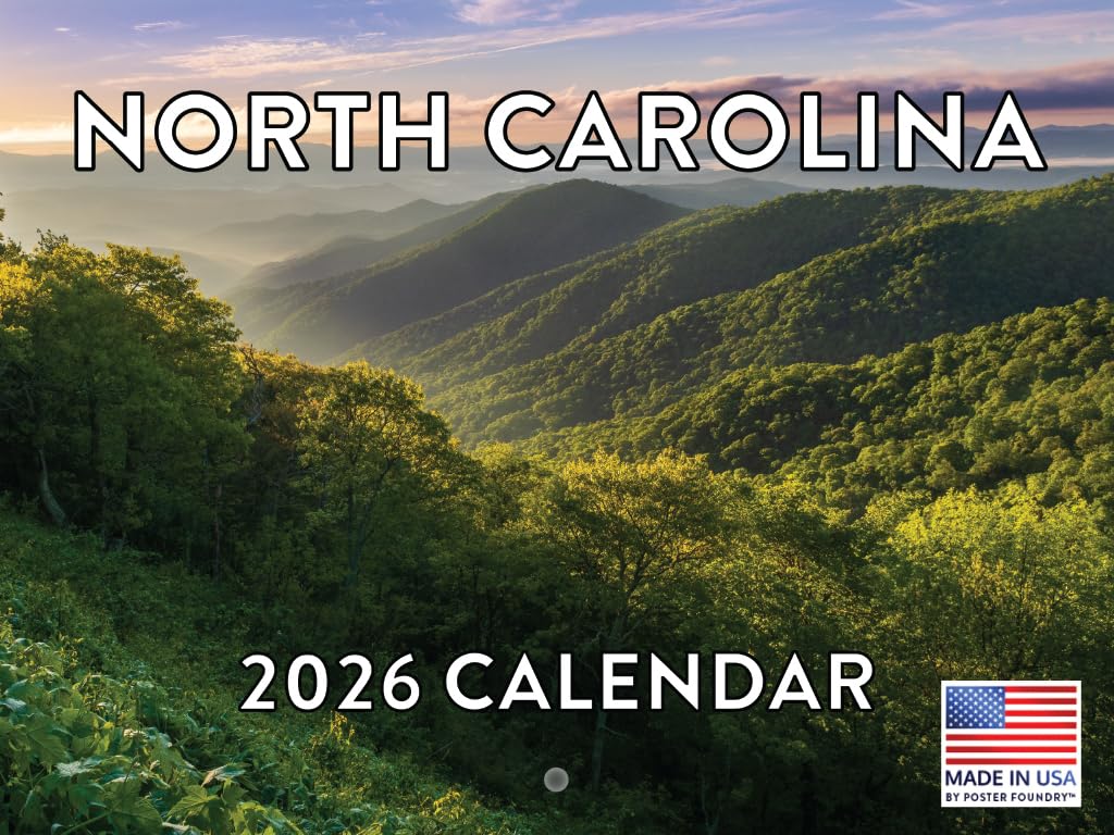 North Carolina Calendar 2026 Monthly Wall Calender 12 Month | American Made In The USA โ image 1