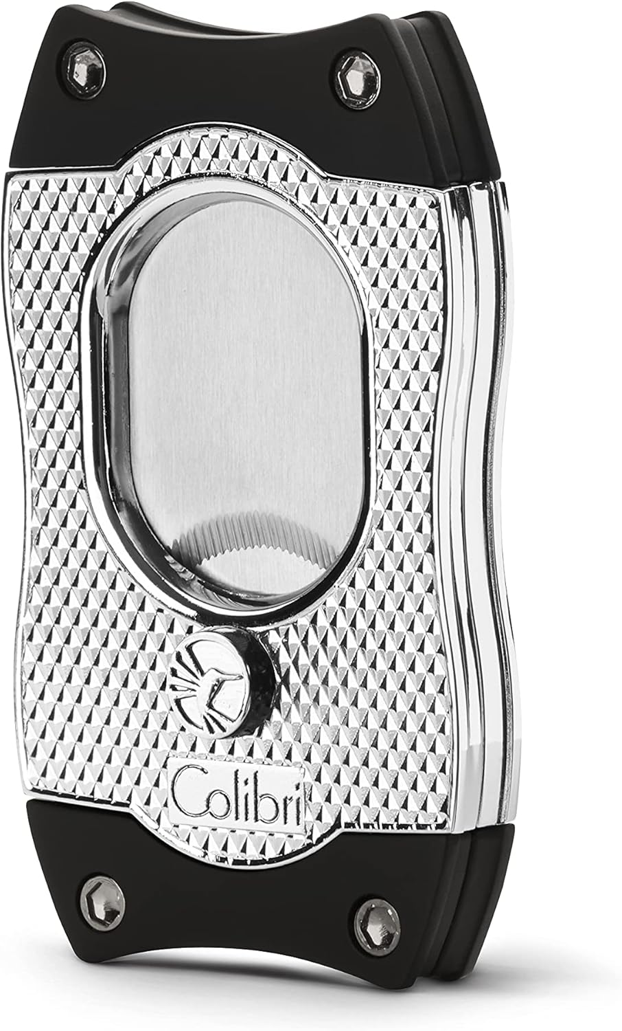 Colibri SCut Cigar Cutter Chrome with Black Accents Spring Loaded