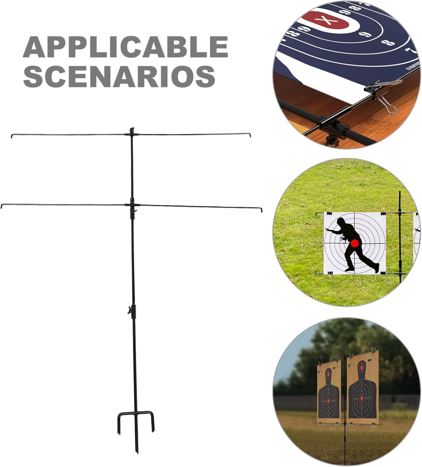 VICASKY Metal Target Stand Paper Holder Durable Range Target for Backyard Shooting