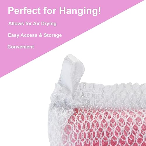 Miniatura 4 de NuValu Esponjas de malla multiusos para limpieza de cocina, esponjas de colores surtidos (paquete de 6)