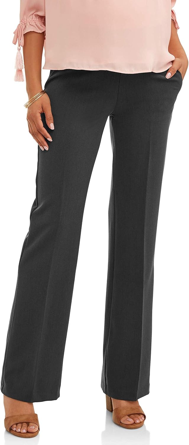 Times Two Maternity Women's Flare Leg Dress Pants