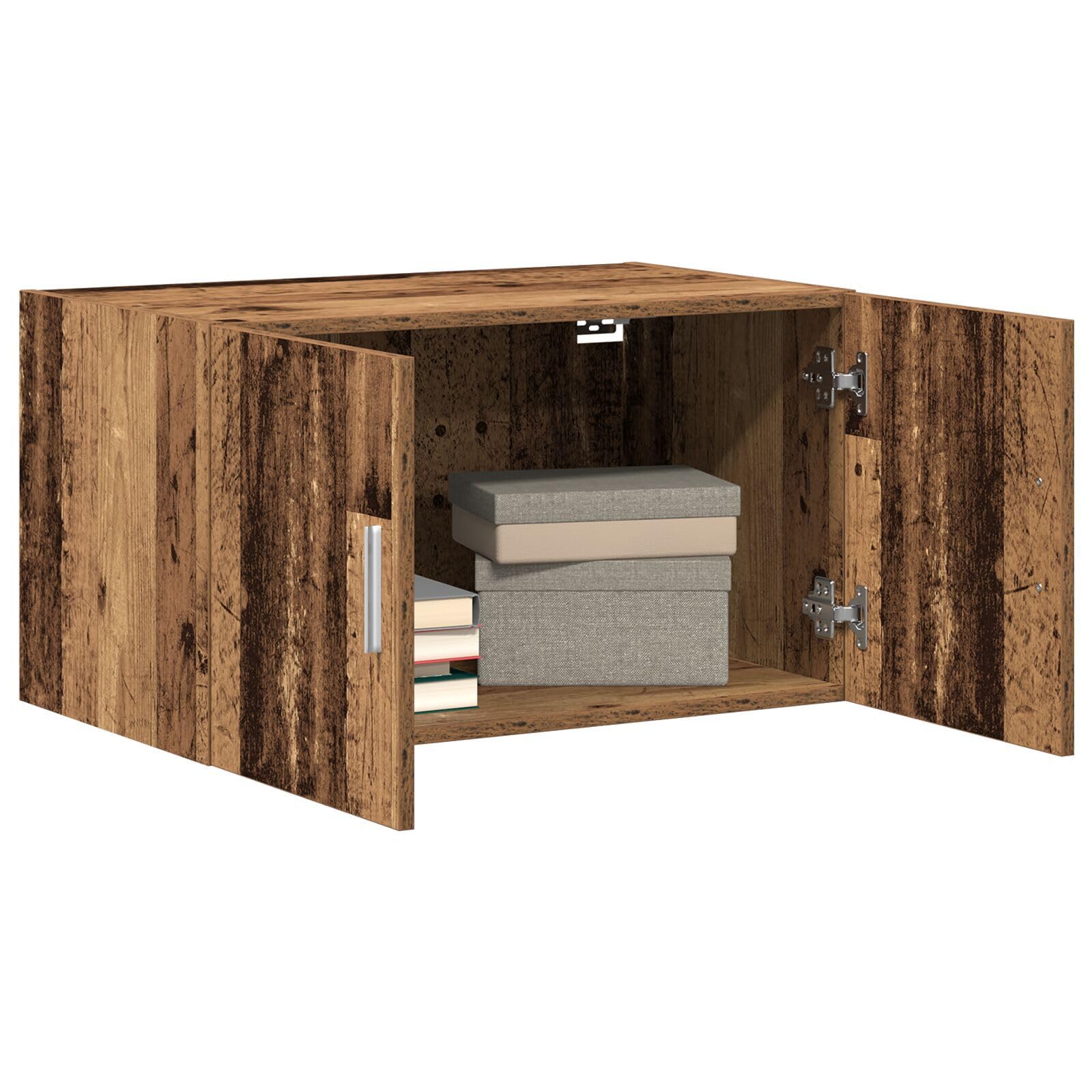 Armadio a Muro in Legno Antico 70x42,5x40 cm in Legno Ingegnerizzato, Credenza Rustica con Finitura Opaca, 2 Porte per Sala da Pranzo, Costruzione Robusta e Spaziosa,