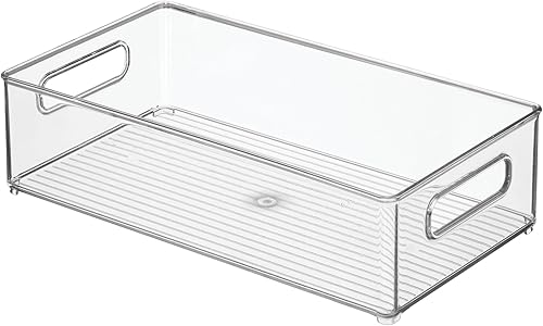 Miniatura 9 de iDesign - Contenedor apilable para refrigerador, contenedor de almacenamiento para congelador u organización de despensa, transparente, fabricado en