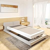 Vista 6 de LUMUNANCE Base de colchón Twin Box Spring de 3 pulgadas, perfil bajo, tamaño individual, con cubierta de tela, fácil montaje