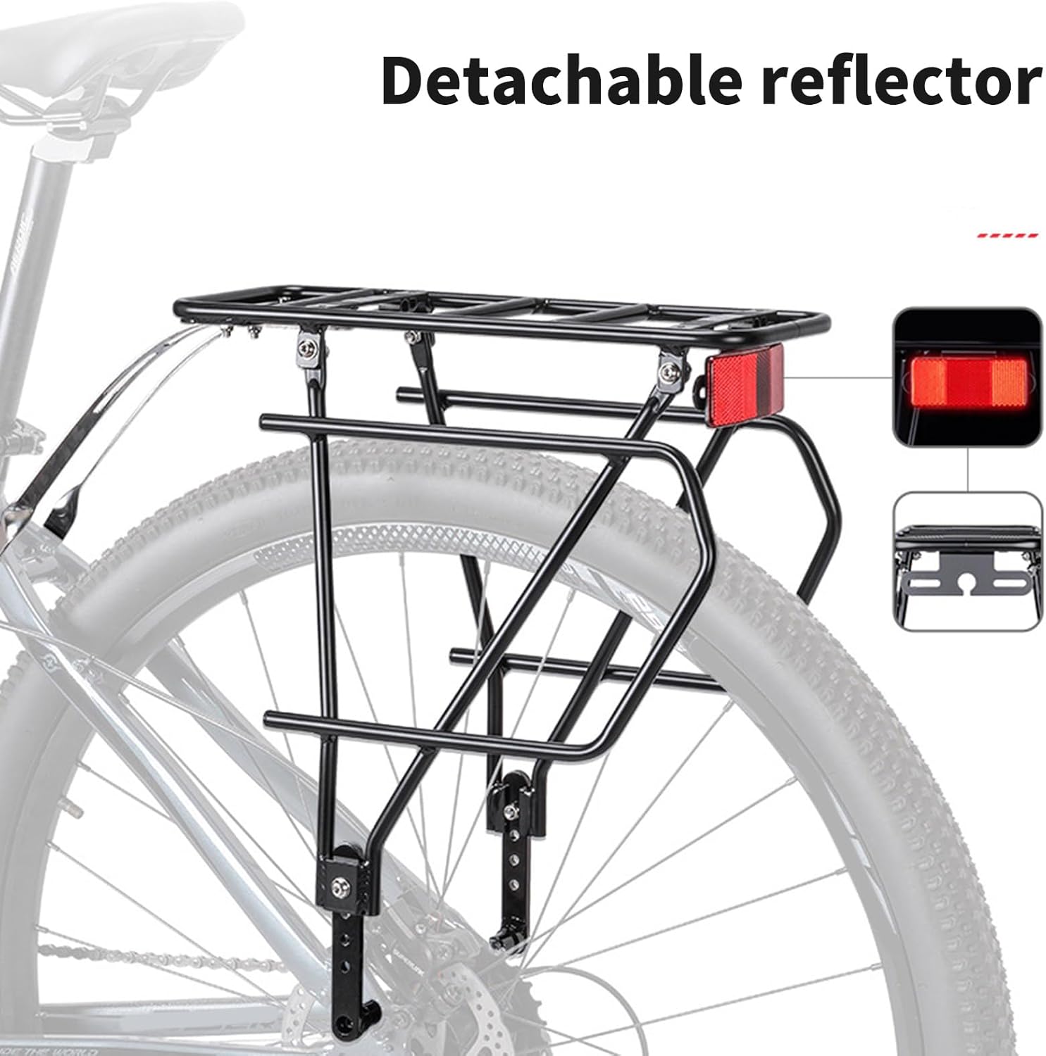 Mountain Bike Rear Luggage Cargo Rack Pannier Rack Road Bike Shelf Hanger Cycling Bag Stand Holder Mounting Hardware Mountain Bike Rear Luggage Cargo Rack