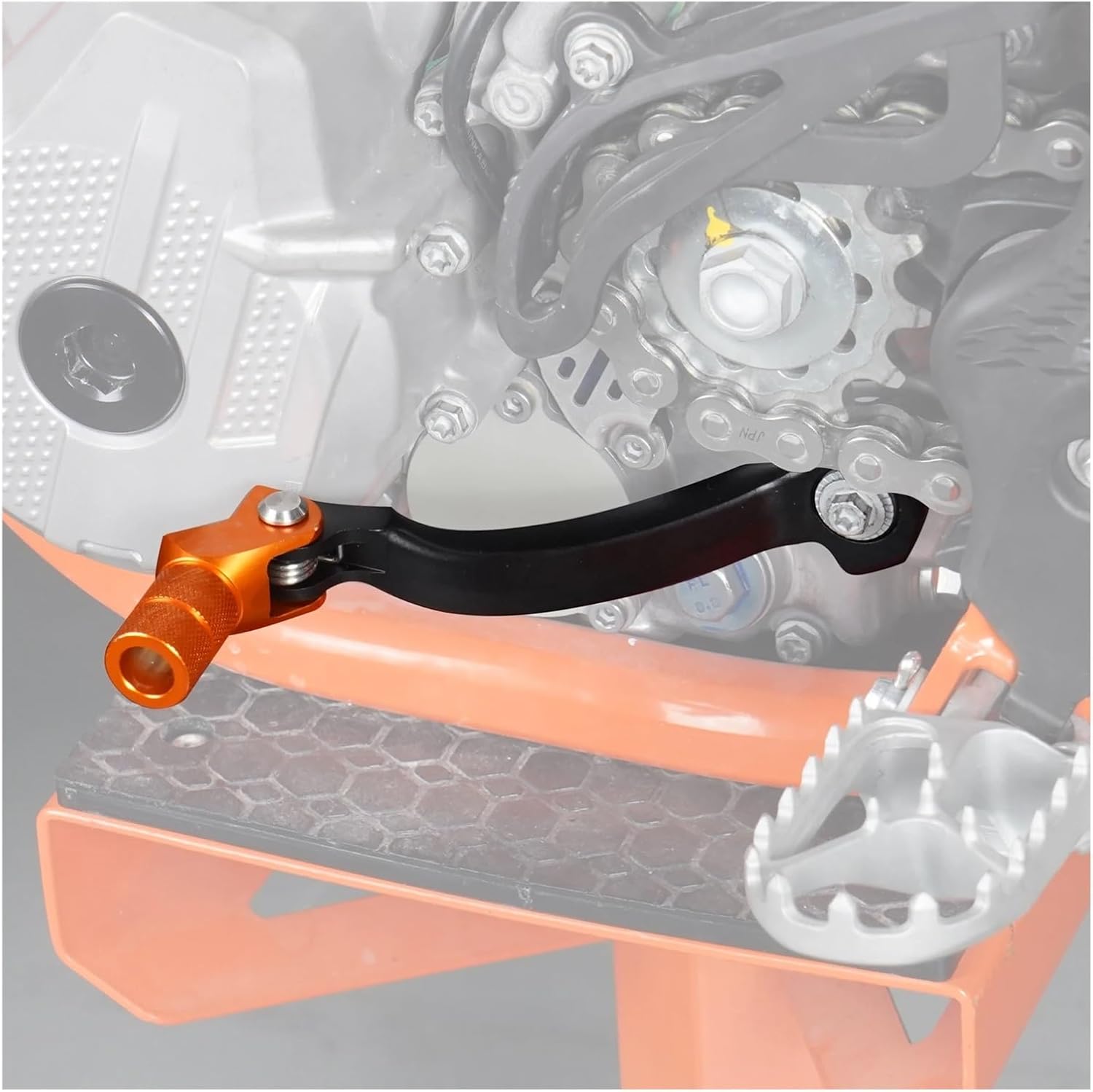 Brake Pedal Plate Gear Shift Lever Tip Fit for K-tm EXC 300 SX 125 EXC-F XC-F SX-F Fit for Husqvarna TE 300 2017-2022(Orange Brake Pedal)
