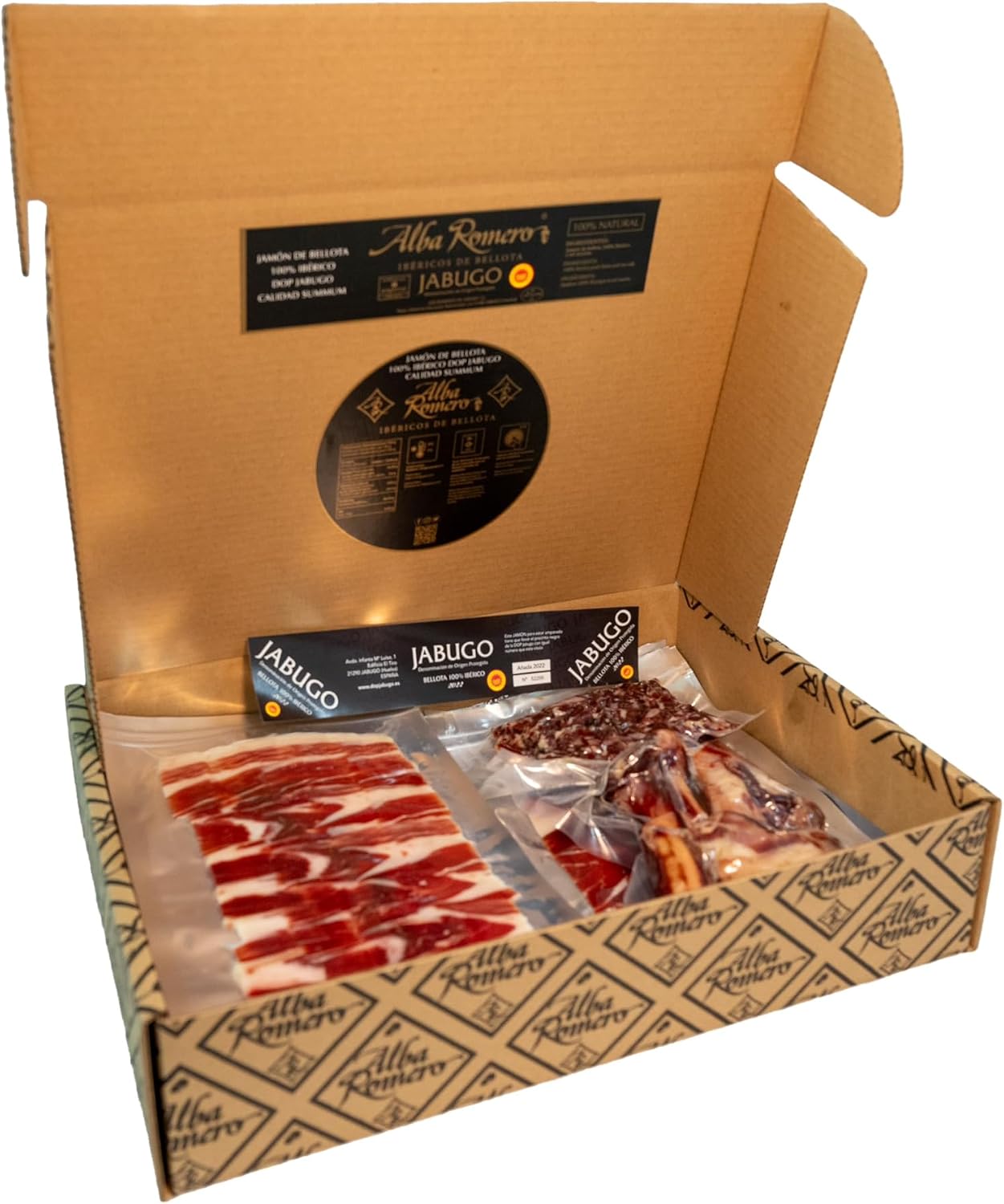 Jamón de Bellota 100% Ibérico DOP Jabugo loncheado a cuchillo ALBA ROMERO (Calidad Summum)