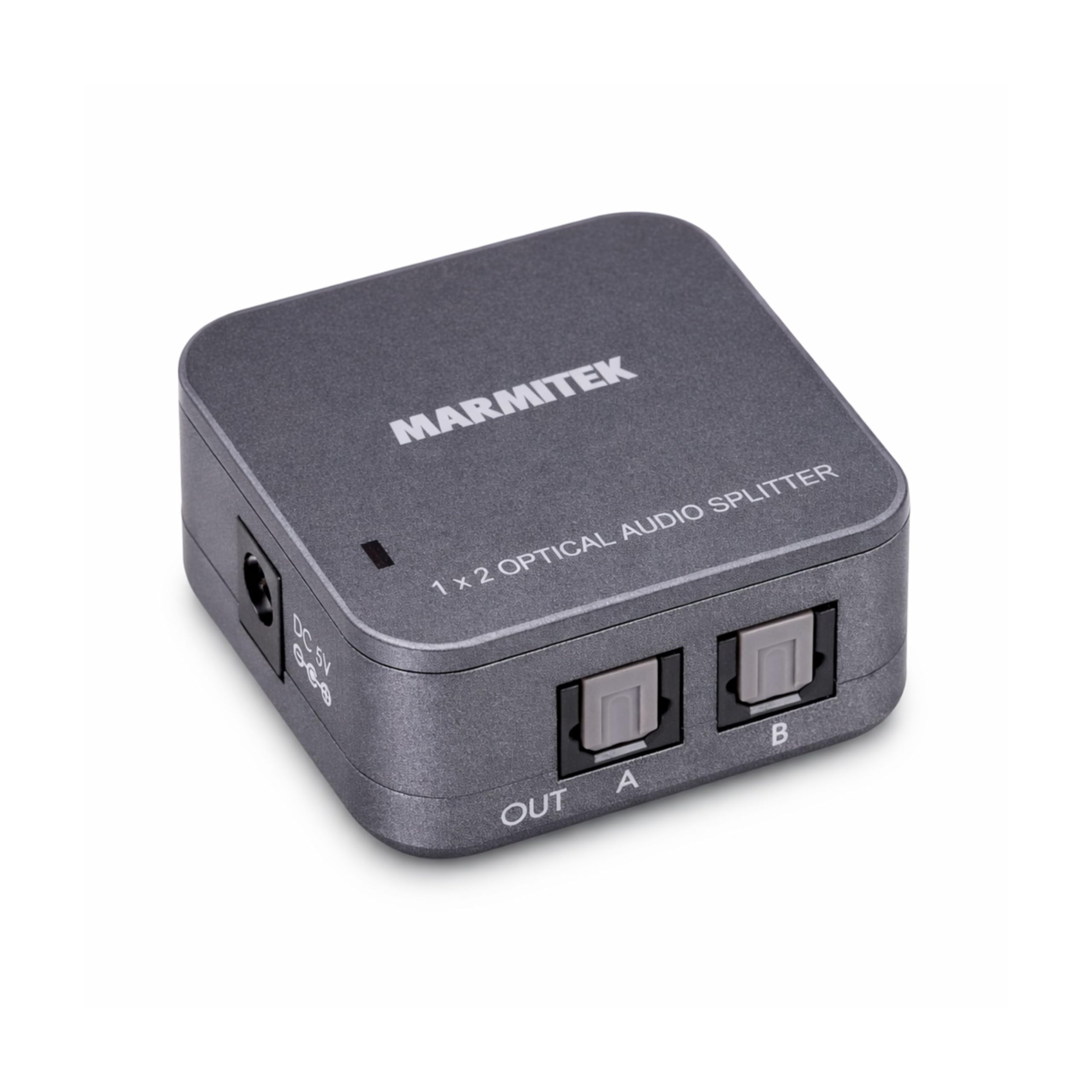 Doubleur Optique - Marmitek Split TS12 - Toslink Audio Splitter - Repartiteur SPDIF - 1 entrée / 2 sorties - 192 kHz - aucune perte de qualité grâce aux amplificateurs intégrés