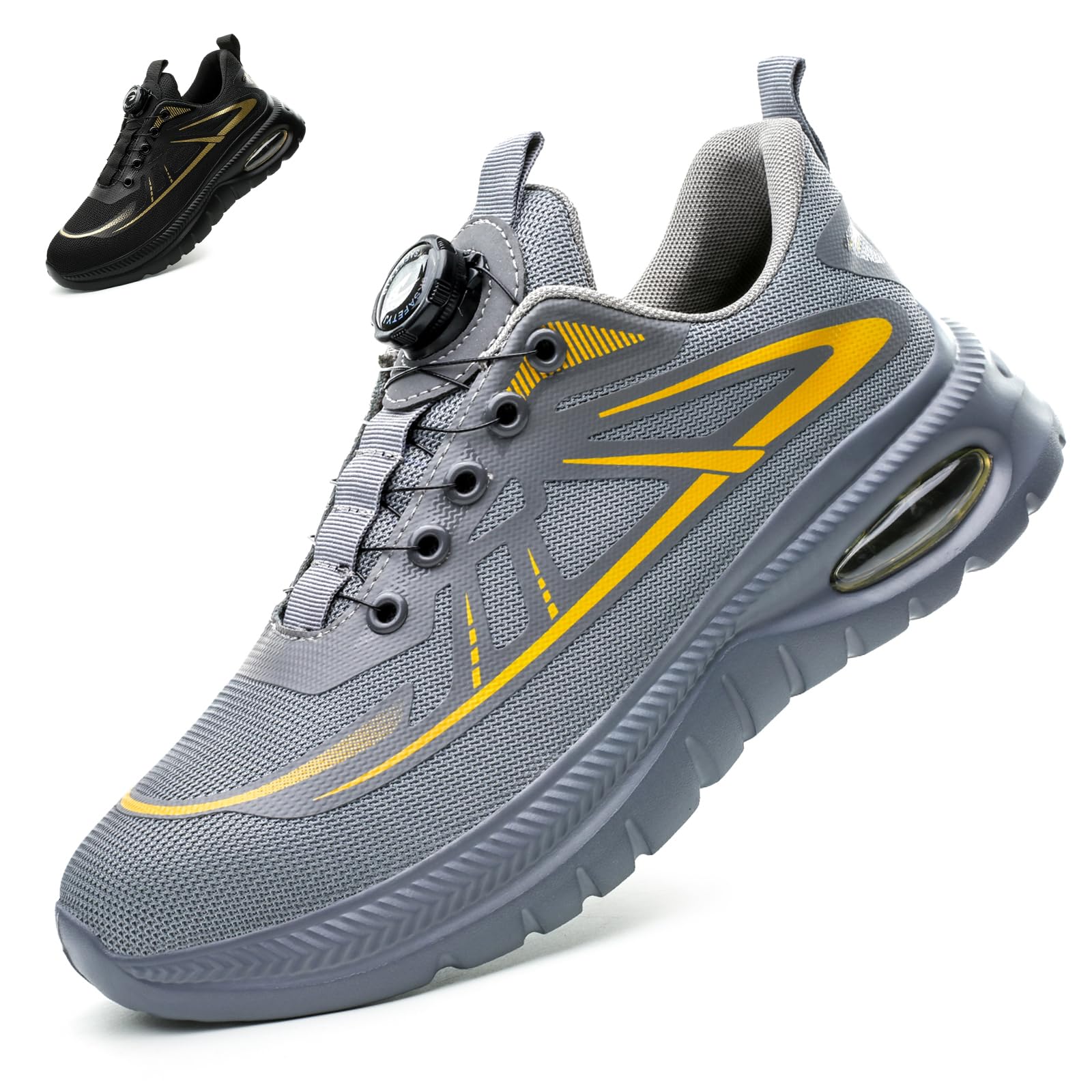 NBOFIEHY Chaussures De Sécurité Hommes - Légères Avec Embout Acier Et Semelle Anti-Perforation Kevlar