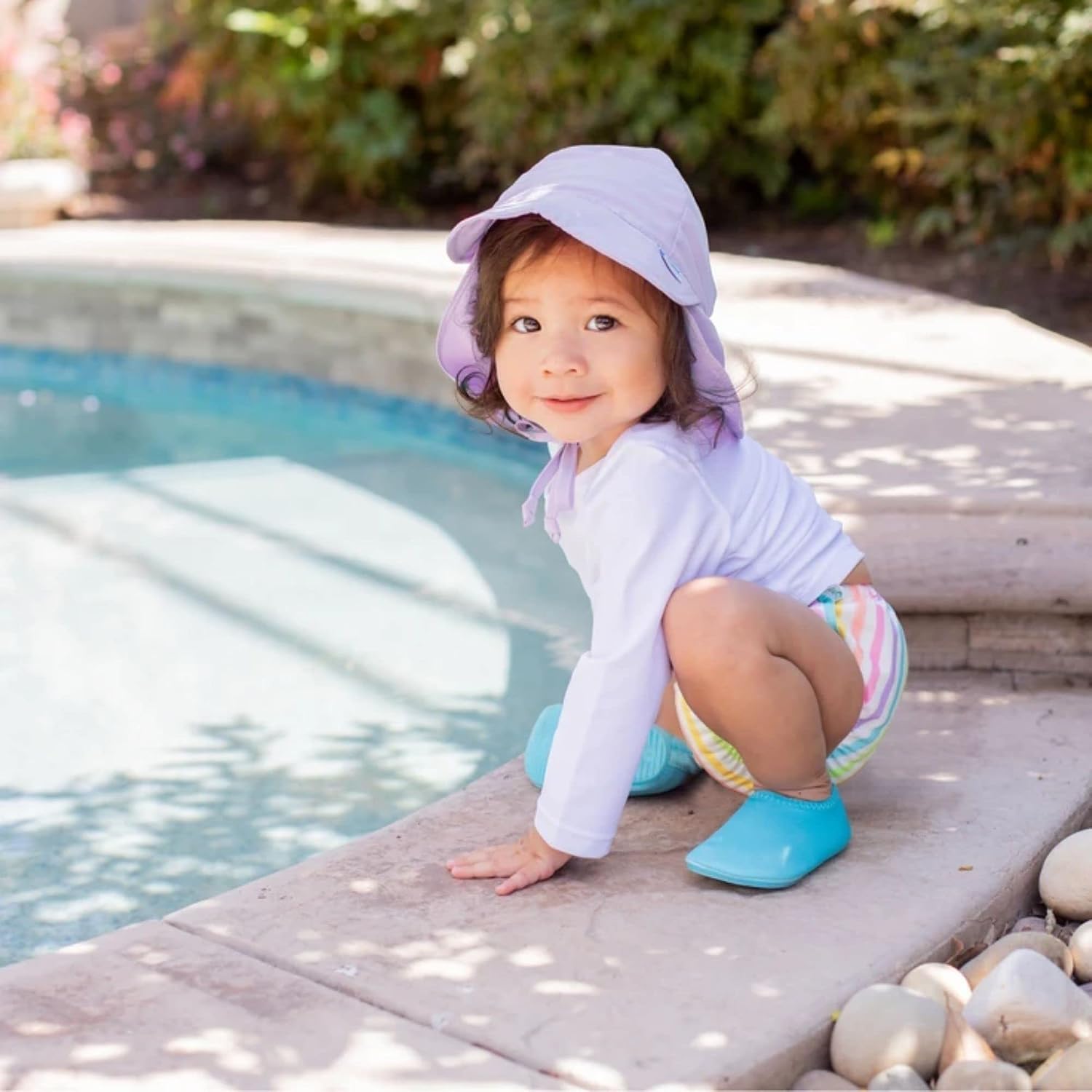 Green Sprouts Baby Girls' Flap Sun Protection Hat