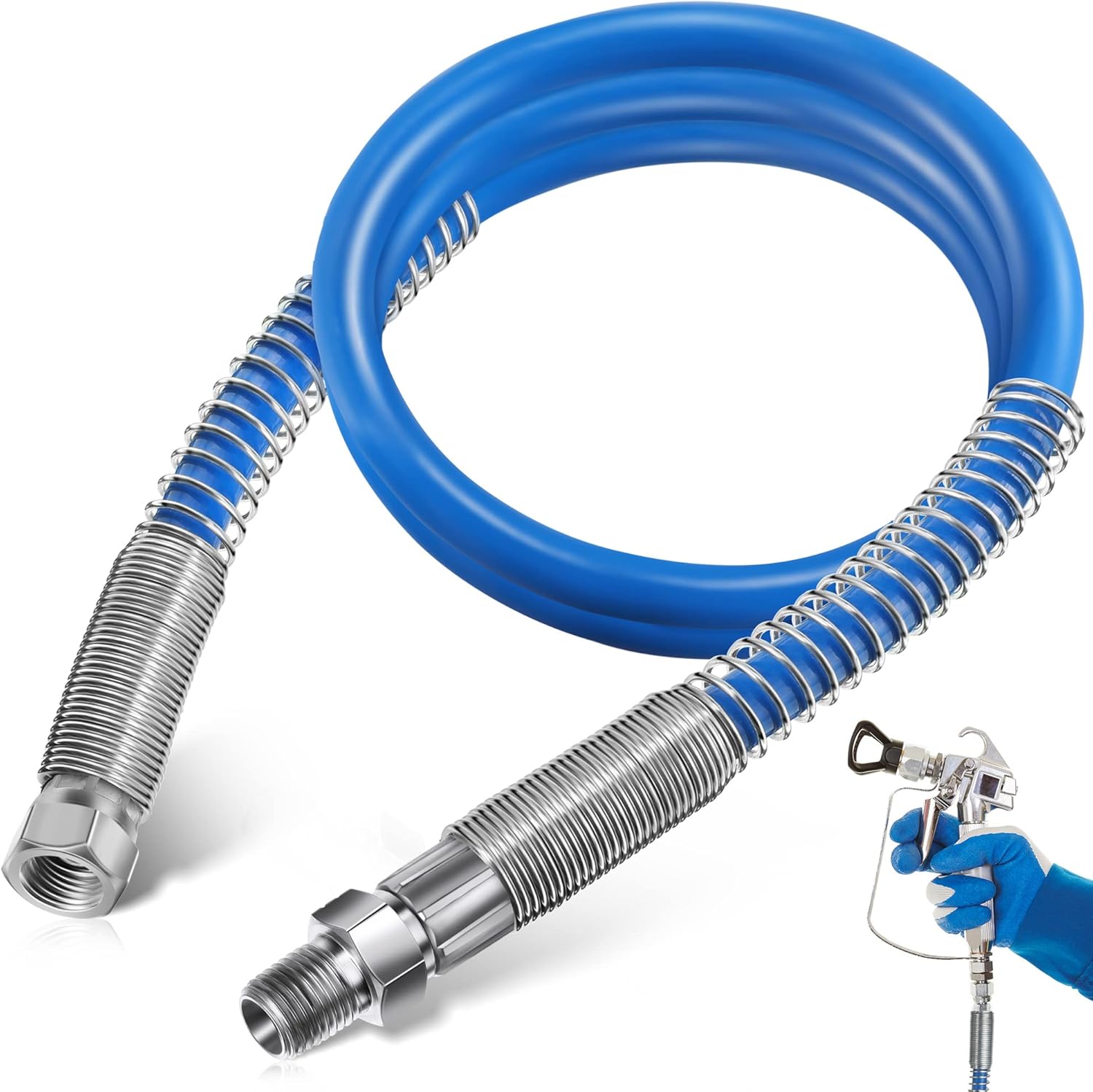 Enhon 4 ft Airless Paint Spray Extension Hose Compatible