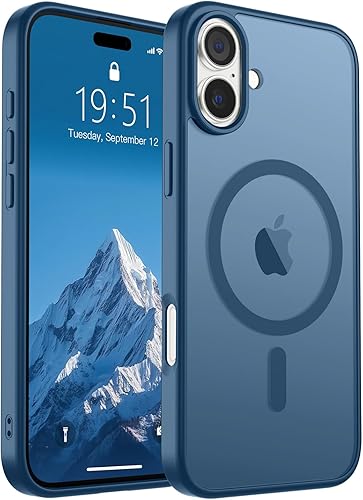 Miniatura 79 de SUPFINE - Funda magnética para iPhone 14 Pro Max (compatible con MagSafe), (protección contra caídas de grado militar de 10 pies), delgada, Negro