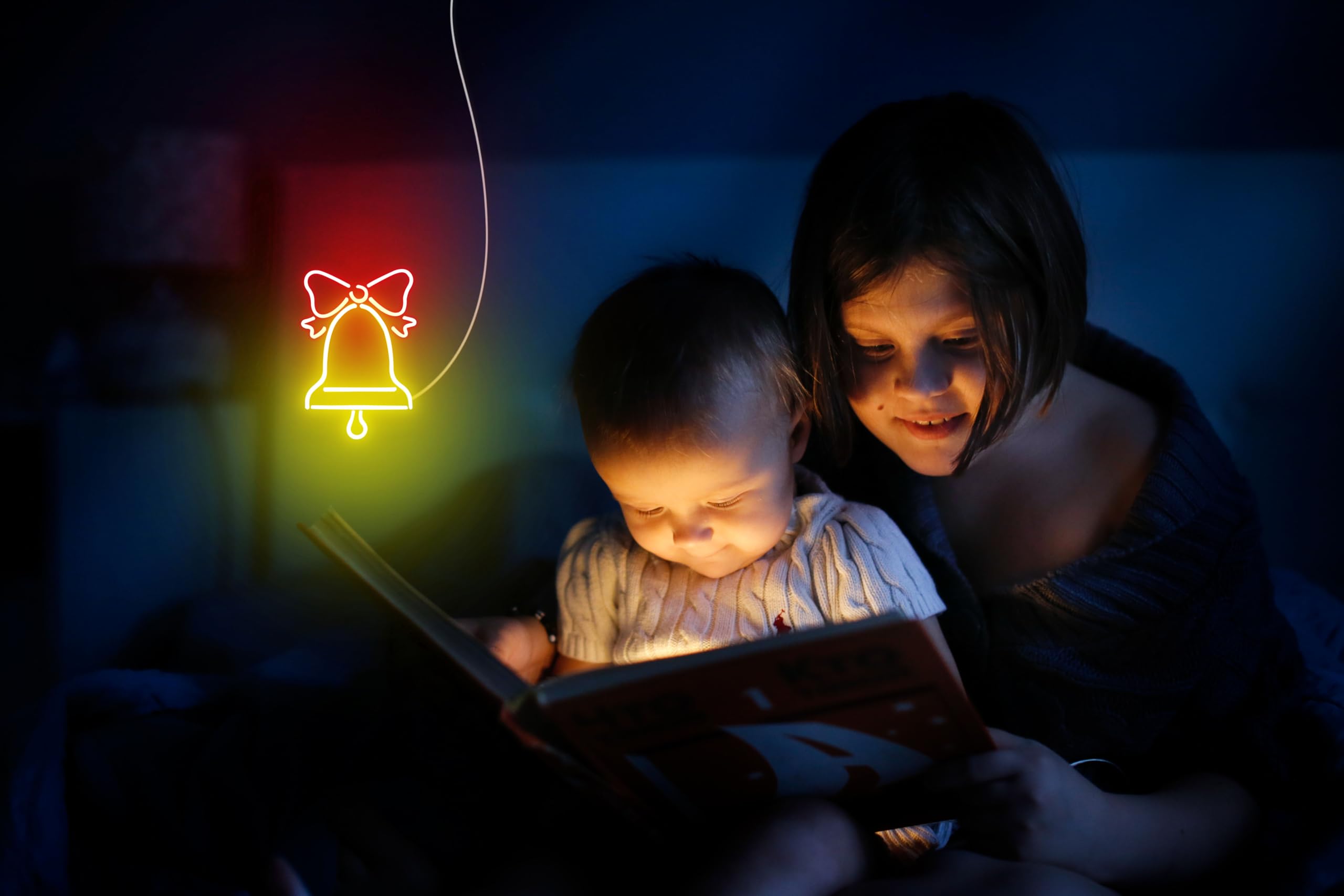 ADVPRO Letrero de neón LED de silicona flexible con cinta de Navidad - dorado - st16s66-fnu0094-e