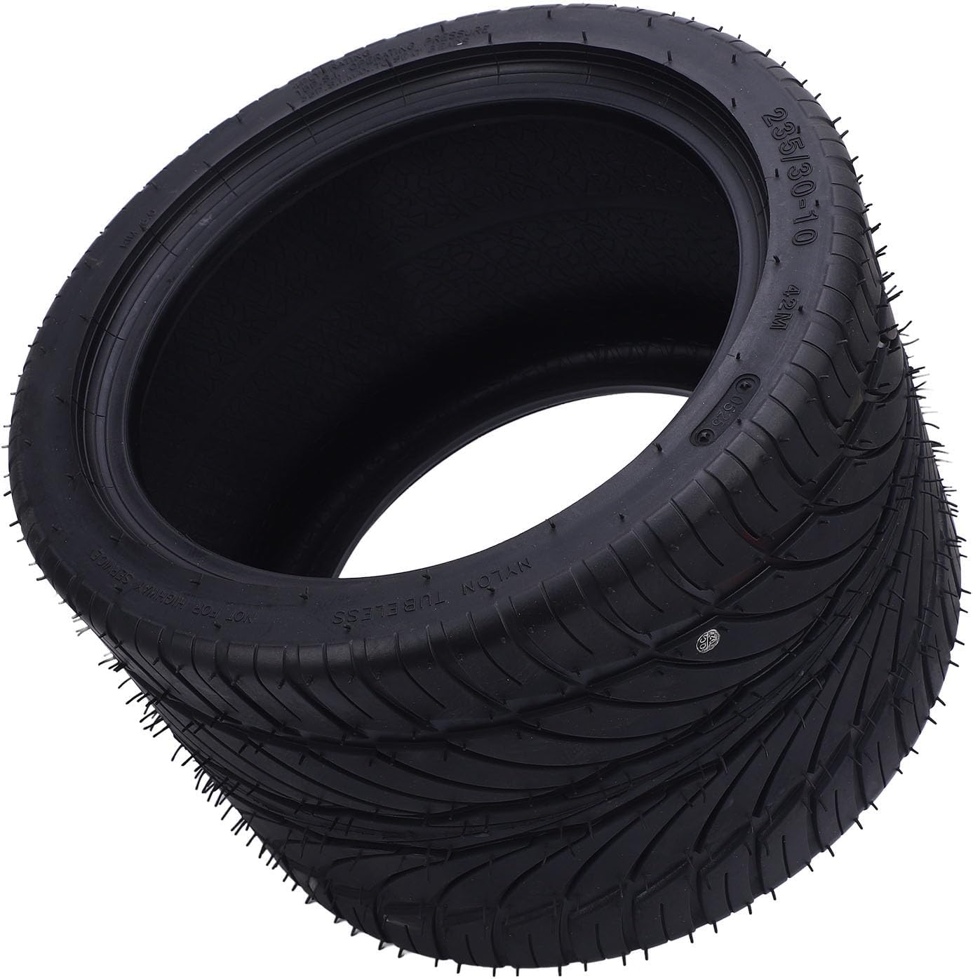 Walfront 235/30-10 ATV UTV Tire 10 Inch All Terrain Go Kart Tire with 6PR Puncture Proof Layer for High Speed Maneuvers Rugged Landscapes and Adventure Seekers (Only)