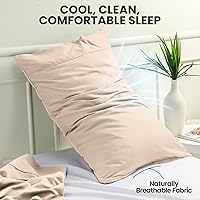 Vista 6 de Utopia Bedding - Juego de 2 fundas de almohada tamaño estándar, con cierre de sobre, tela de microfibra cepillada suave, resistentes al encogimiento