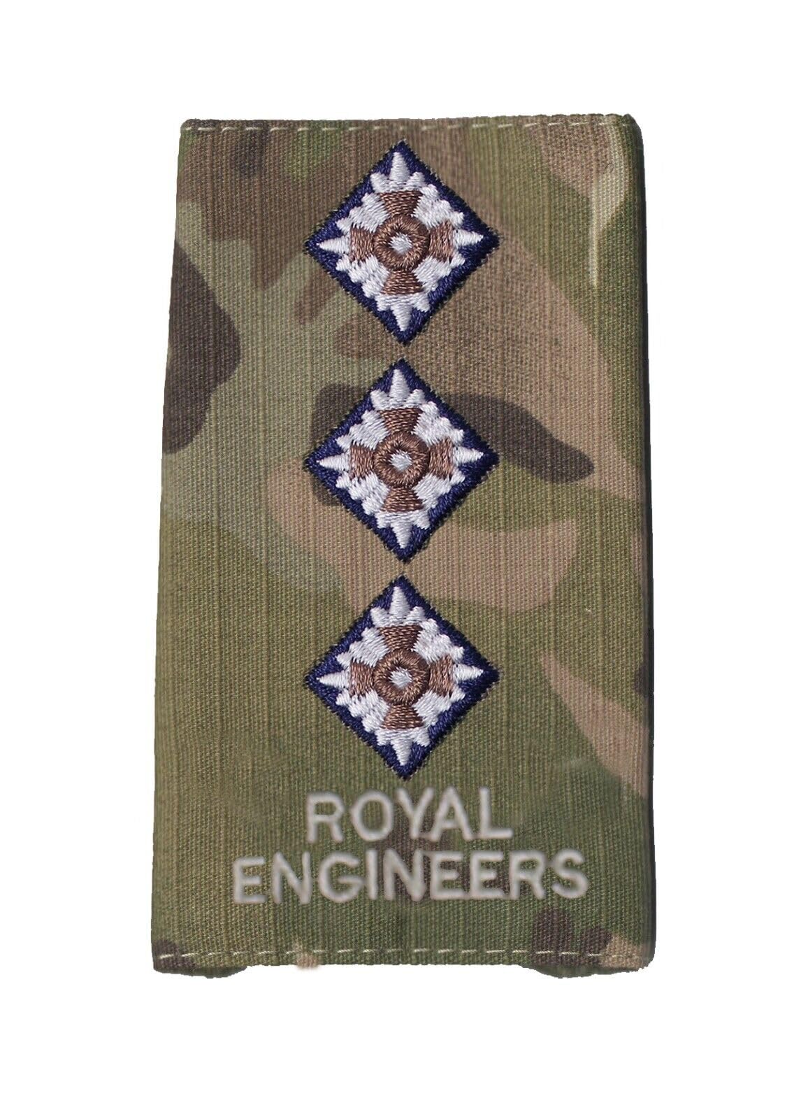Cl Distribution Unisex Mtp Royal Engineers /Multicam Rank Slide - British Army Military - One Slide (Captain)