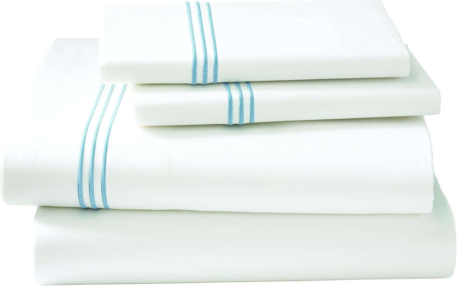 Kassatex King Strada Bedding Collection Pillowcase Set, White